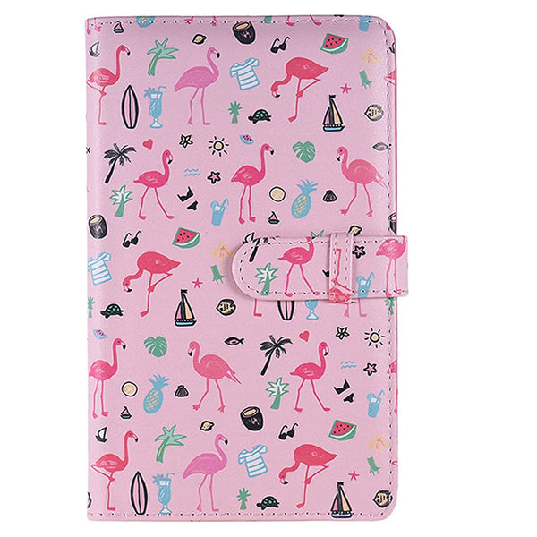 Stela 96- Page Pocket Mini Album Stamp Album Scrapbook Mini Creative Photo Album (Flamingo pink)