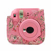 STELA PU Leather Camera Case Compatible with Fujifilm Instant Mini 11 Instant Camera with Adjustable Strap (Blue Rose)