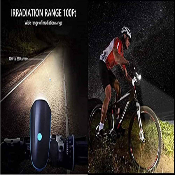 Stela 2 in 1 Rechargeable Bicycle Horn and Front LED Light (3 Lighting Modes) with Micro USB Charging