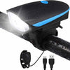 Stela 2 in 1 Rechargeable Bicycle Horn and Front LED Light (3 Lighting Modes) with Micro USB Charging
