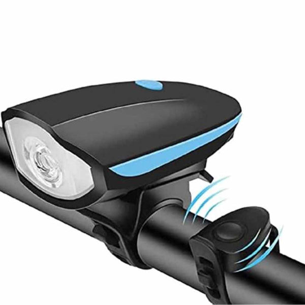 Stela 2 in 1 Rechargeable Bicycle Horn and Front LED Light (3 Lighting Modes) with Micro USB Charging