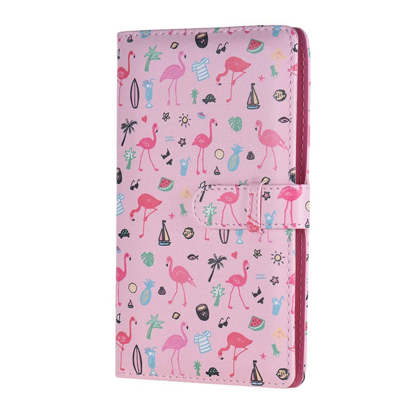 Stela 96- Page Pocket Mini Album Stamp Album Scrapbook Mini Creative Photo Album (Flamingo pink)