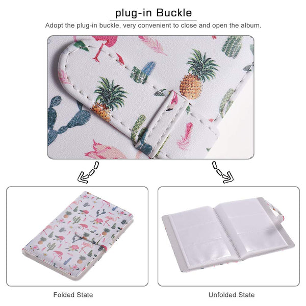 Stela 96 Pockets Mini Film Photo Album Book for Fujifilm Instax Mini LiPlay (Flamingo White)