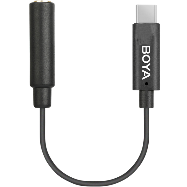Boya by-K4 USB-C to 3.5mm (TRS) Adapter(2.4 inch),AUX to USB C Microphone/Headphone Adapter Jack Converter