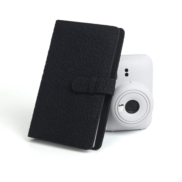 STELA 96 Pockets Mini Film Photo Album Book Compatible with Instant Mini LiPlay 11 9 8 7s 70 90 Link Instant Camera 3 Inch Polaroid Picture Name Card Holder(Black Lace)