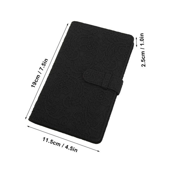 STELA 96 Pockets Mini Film Photo Album Book Compatible with Instant Mini LiPlay 11 9 8 7s 70 90 Link Instant Camera 3 Inch Polaroid Picture Name Card Holder(Black Lace)