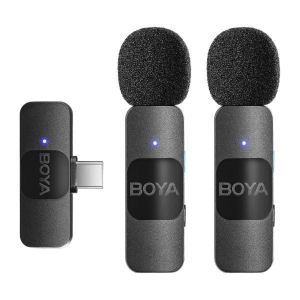 BOYA BY-V20 USB-C Wireless Microphone for iPhone & Android/Type-C with Noise Cancelling