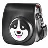 Stela Instax Mini 11/9/ 8/8+, Protective PU Leather Bag with Adjustable Shoulder Strap - Black Husky