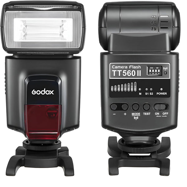 Godox TT560II Wireless Camera Flash Compatible for Canon Nikon Sony Olympus Pentax Fuji DSLR Cameras with Standard Hot Shoe