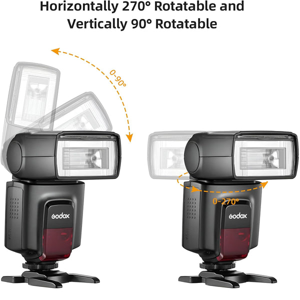 Godox TT560II Wireless Camera Flash Compatible for Canon Nikon Sony Olympus Pentax Fuji DSLR Cameras with Standard Hot Shoe