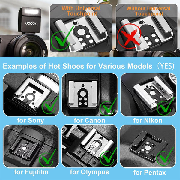 Godox iM22 Camera Flash - GN10/470 mAh/Type-c Charge/440 Full-Power Flashes/3s Recycle Times/5 Power Levels/Manual, Camera Flash for zv1/Sony zve10/Ricoh gr3/Fujifilm f1 etc.