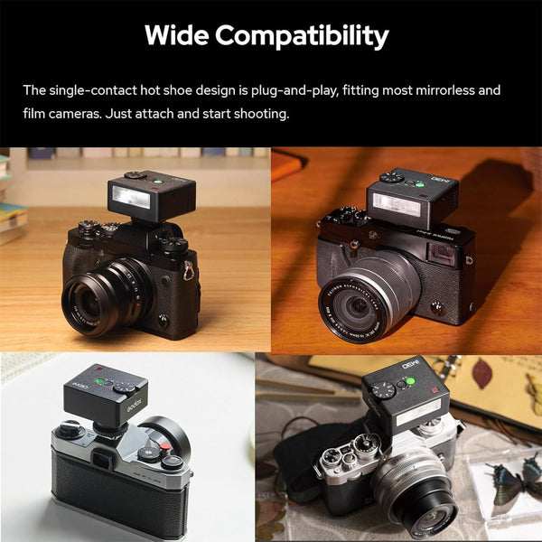 Godox iM30 Camera Flash,Mini Flash Speedlite,GN15 with 13 Levels Flash Power, CCT 6500K±200K with S1/S2 Optical Control for Fuji, for Canon, for Nikon, for Sony, for Olympus Camera