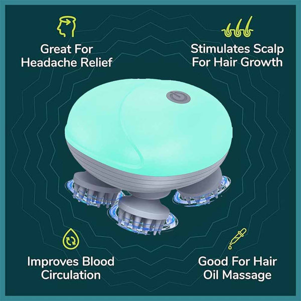 Stela Electric Smart Scalp Massager for Hair Growth & Stress Relief – Deep Kneading Head Massager