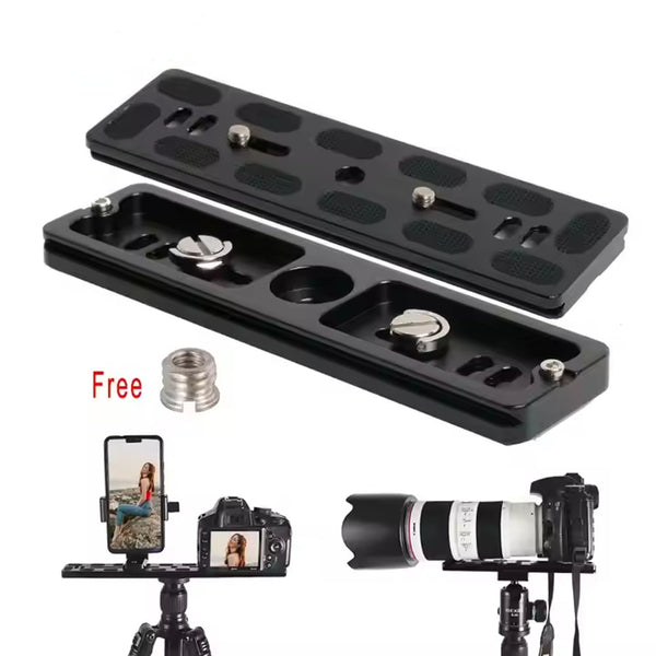 Stela PU-150B 150mm Camera Long Focus Lens Base Slider Quick Release Plate for Digital Video Camera