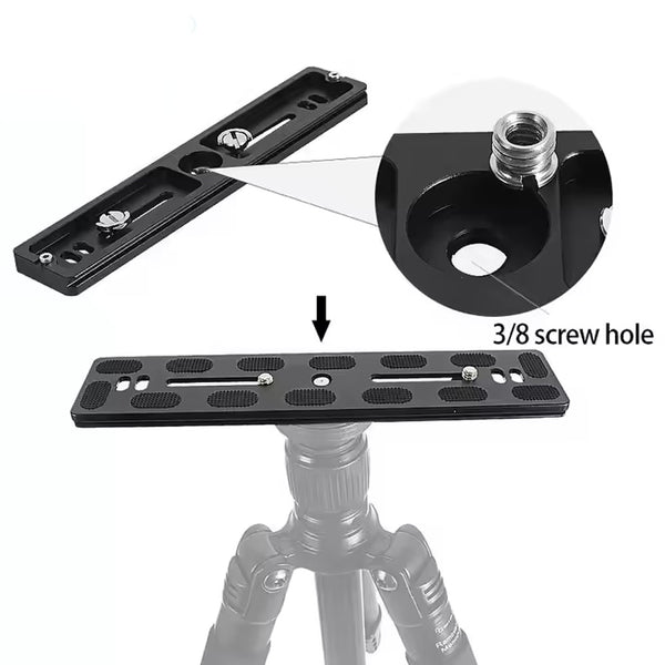 Stela PU-150B 150mm Camera Long Focus Lens Base Slider Quick Release Plate for Digital Video Camera