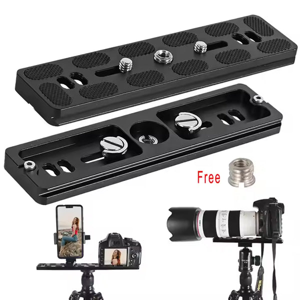 Stela Pu-200B Camera Quick Release Plate Universal Mount for Tripod Ball Head .W/ 1/4 Inch Standard Screw Compatible with Arca Swiss