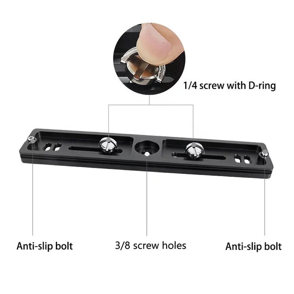 Stela Pu-200B Camera Quick Release Plate Universal Mount for Tripod Ball Head .W/ 1/4 Inch Standard Screw Compatible with Arca Swiss