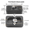 Stela PU-25 Camera mounting Plate Ball Head Quick Release Plate for Arca Swiss Monopod Tripod Ball Head-1 pcs