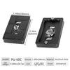 STELA Pu-60C Quick Release Plate with 1/4'' Adapter Compatible with Manfrotto Arca Swiss Camera Tripod Ball Head (1 PCS)