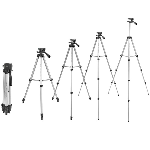 Photron Stedy 420 Tripod 50 Inch(127cm) with Mobile Holder for Smart Phone, Camera, Mobile phone (Silver)
