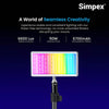 Simpex M-50R Pocket RGB Video Light, 50W Power Output with LCD Display, RGB Mode, CCT Mode, FX Mode with in-Built 6700mAh Battery