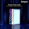 Simpex M-50R Pocket RGB Video Light, 50W Power Output with LCD Display, RGB Mode, CCT Mode, FX Mode with in-Built 6700mAh Battery