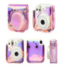 STELA PU Leather Camera Case Compatible with Fujifilm Instant Mini 11 Instant Camera with Adjustable Strap (Iridescent Clear)