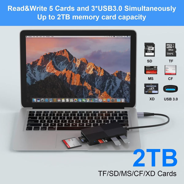 Stela Laptop with USB card reader attached