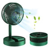 Green portable fan with a filter