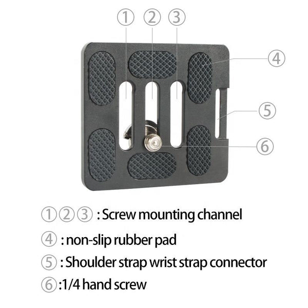 Stela TY-50 Universal dslr Camera Accessories arca swiss camera tripod base Quick Release QR Plate