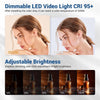 Tolifo PT-176S LED Video Light Panel – 176 LEDs, 5600K Daylight, Dimmable On-Camera Fill Light without battery