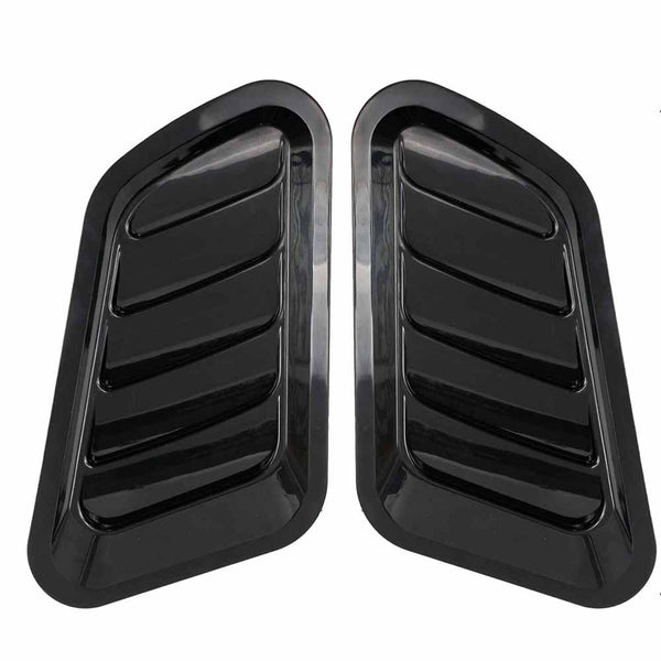 Stela Car Decorative Electroplate Air Flow Intake Scoop Turbo Bonnet Vent Hood 2pcs