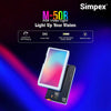 Simpex M-50R Pocket RGB Video Light, 50W Power Output with LCD Display, RGB Mode, CCT Mode, FX Mode with in-Built 6700mAh Battery