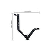 JJC Kiwifotos VB-165 Width 3 Mounts Triple Cold Shoe V Bracket Holder for DSLR Video LED Flash Speedlite Mic Microphone Holder