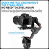 Fotopro RZ-3 Quick Release Camera Mount, Quick Setup Kit with 1/4 Screw, Adapter for DSLR/Mirrorless Camera Tripod Stabilizer Handheld Gimbal Monopod Slider