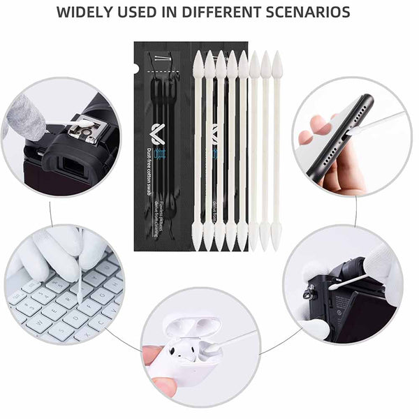 VSGO V-R01E Dust Free Cotton Swabs with Paper Sticks