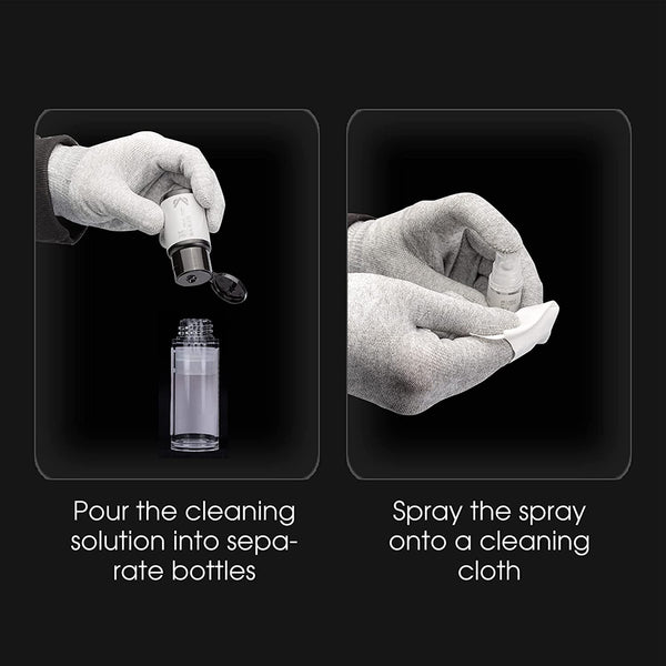 VSGO V-C01E Optical Lens Cleaner Kit Professional Lens Cleaning Fluid with Camera Cleaning Swabs and Dispensing Bottles