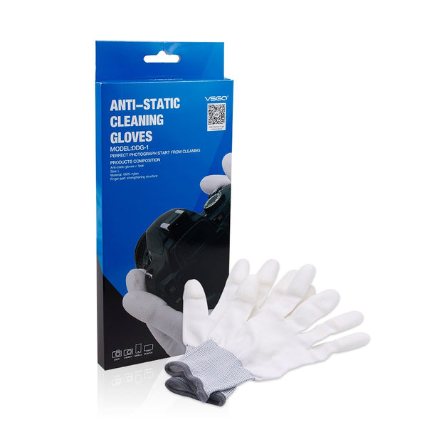 VSGO DDG-1 1 Pair Nylon Anti-Static Camera Cleaning Gloves with Finger Strengthening Structure
