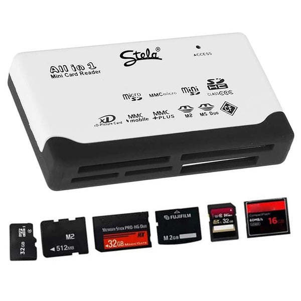 Stela All In One USB 2.0 TF Memory Card Reader White