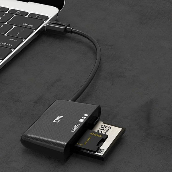 stela DM CR021 USB3.0 Card Reader 3 in 1 SD TF CF Card Adapter 512GB Read High Speed Transmission