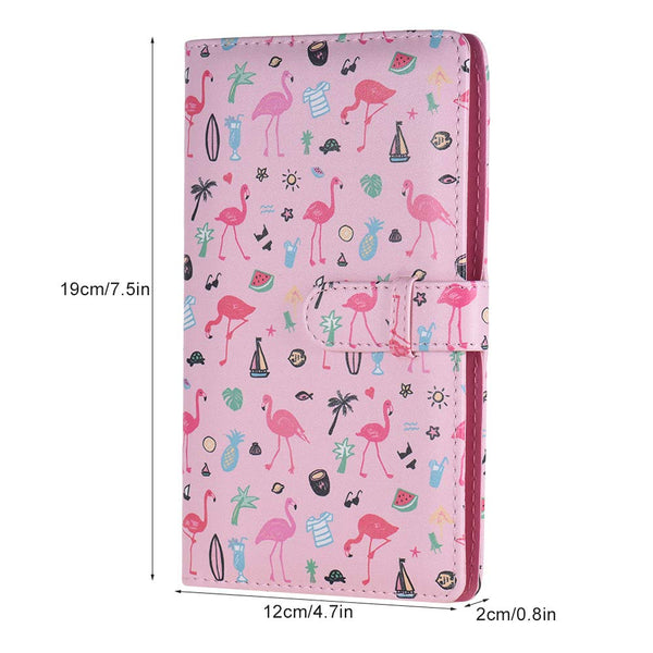 Stela 96- Page Pocket Mini Album Stamp Album Scrapbook Mini Creative Photo Album (Flamingo pink)