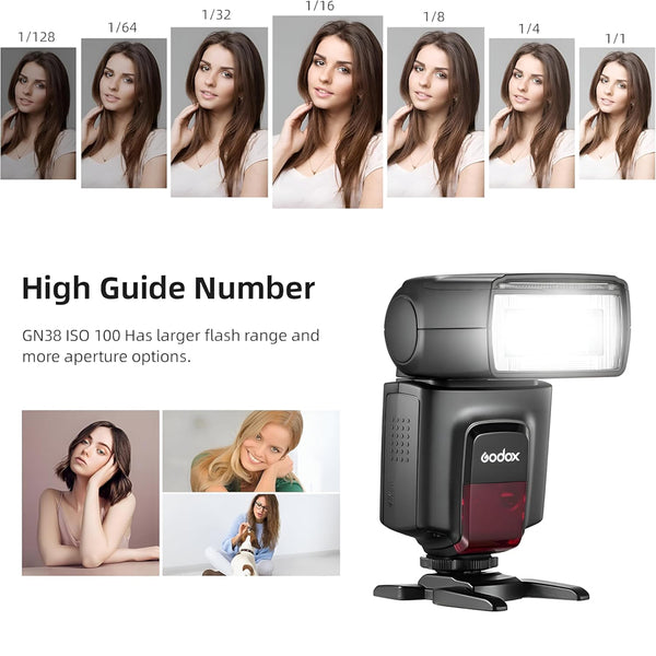 Godox TT560II Wireless Camera Flash Compatible for Canon Nikon Sony Olympus Pentax Fuji DSLR Cameras with Standard Hot Shoe