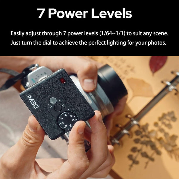 Godox iM30 Camera Flash,Mini Flash Speedlite,GN15 with 13 Levels Flash Power, CCT 6500K±200K with S1/S2 Optical Control for Fuji, for Canon, for Nikon, for Sony, for Olympus Camera