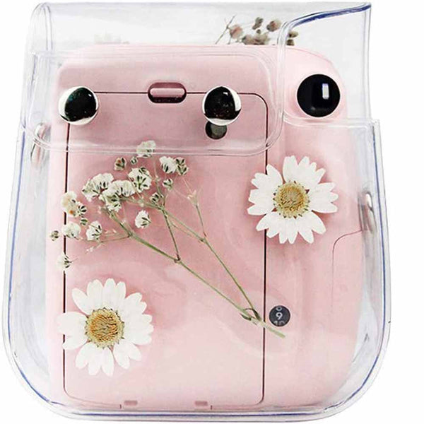 Stela Instax Mini 11 9 8 Camera Bag Transparent Daisy Gypsophila Case Camera Bag