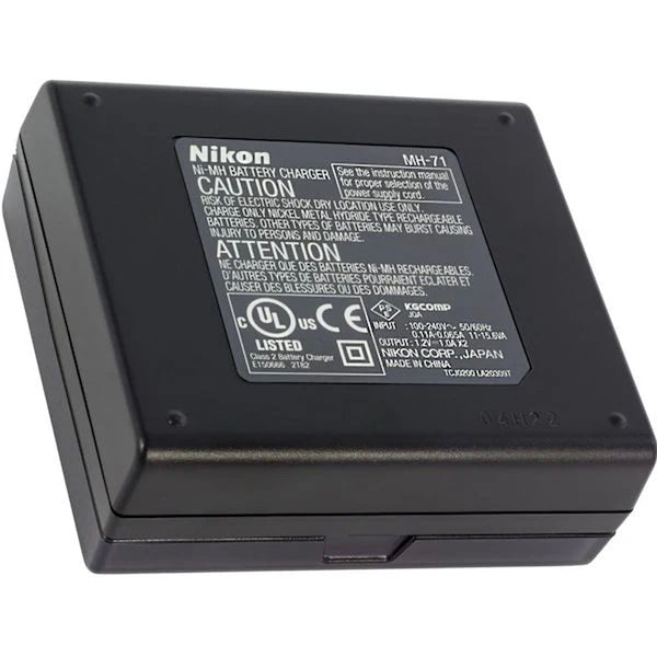 Nikon MH-71 AC AA Battery Charger to recharge the Ni-MH EN-MH1 AA rechargeable batteries