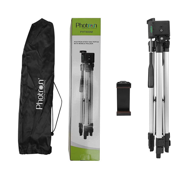 Photron Stedy 600M Tripod with Mobile Holder for Smart Phone, Camera, Mobile Phone