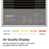 Sharp FP-S42M-L AIOT Air Purifier with Patented Plasmacluster Technology, WiFi App Control, Voice Control, HEPA I Removes Bacteria, Virus, Mold, VOCs, 4 Stage Filtration, Coverage to 330 Sq. Ft AIOT Air Purifier with Patented Plasmacluster Technology, Wi
