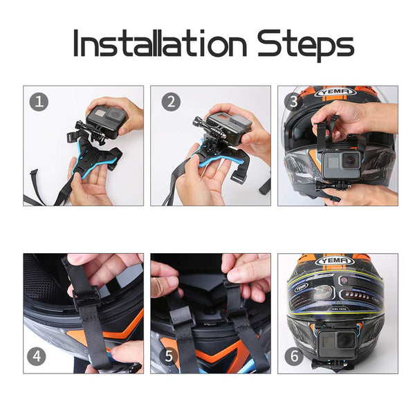 STELA Motorcycle Helmet Chin Strap Mount for GoPro Hero Image 
