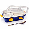 STELA 3 Compartment Stainless Steel Lunch Box, Leakage Proof Lunch Box for School Kids and Adults