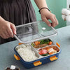 STELA 3 Compartment Stainless Steel Lunch Box, Leakage Proof Lunch Box for School Kids and Adults